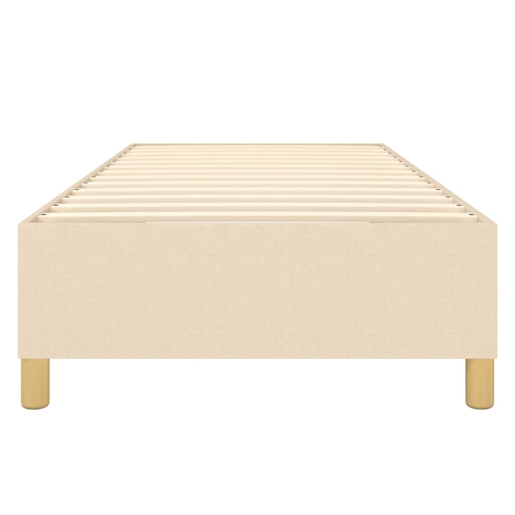 Cadre de lit sans matelas crème 90x200 cm tissu - XIOS