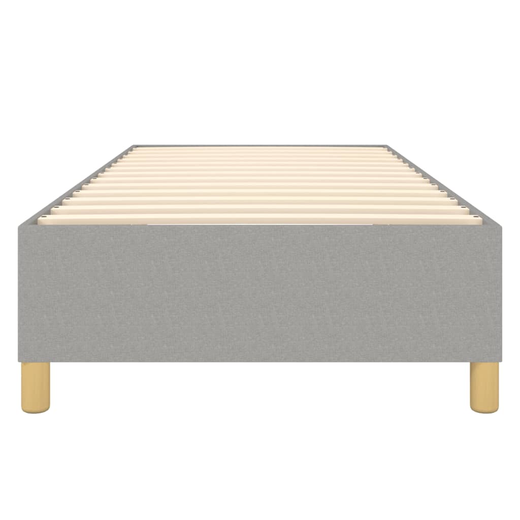 Cadre de lit sans matelas gris clair 100x200 cm tissu - XIOS