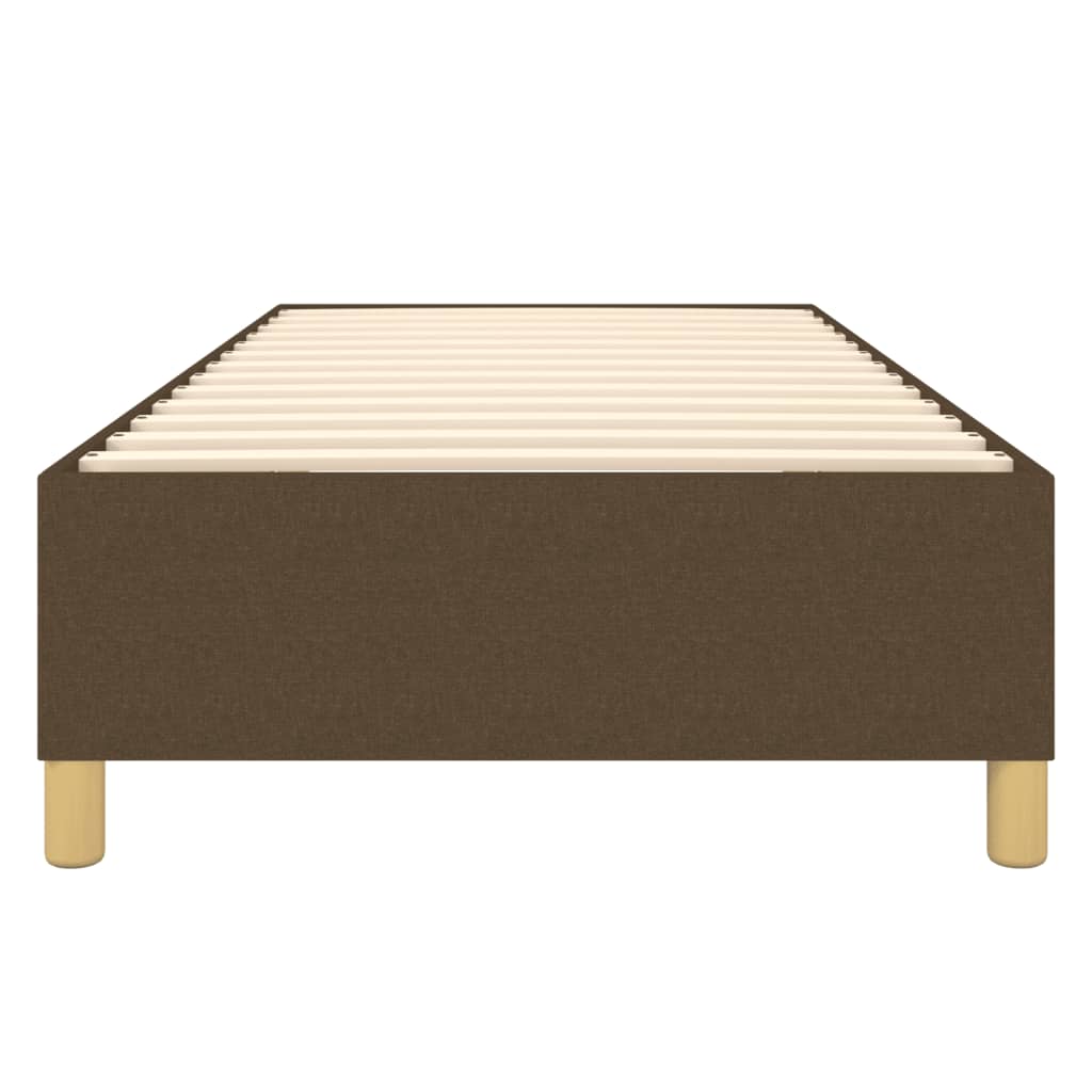 Cadre de lit sans matelas marron foncé 100x200 cm tissu - XIOS