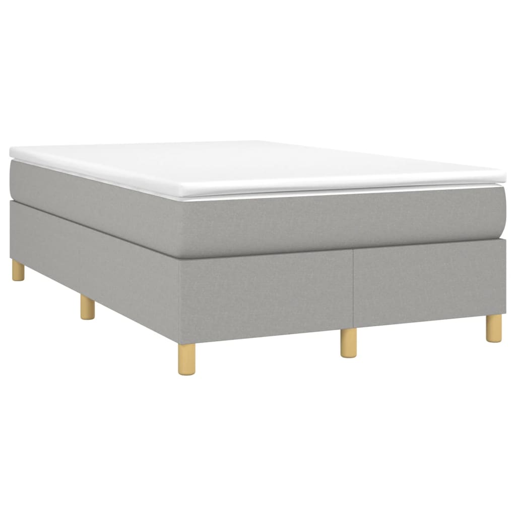Cadre de lit sans matelas gris clair 120x200 cm tissu - XIOS