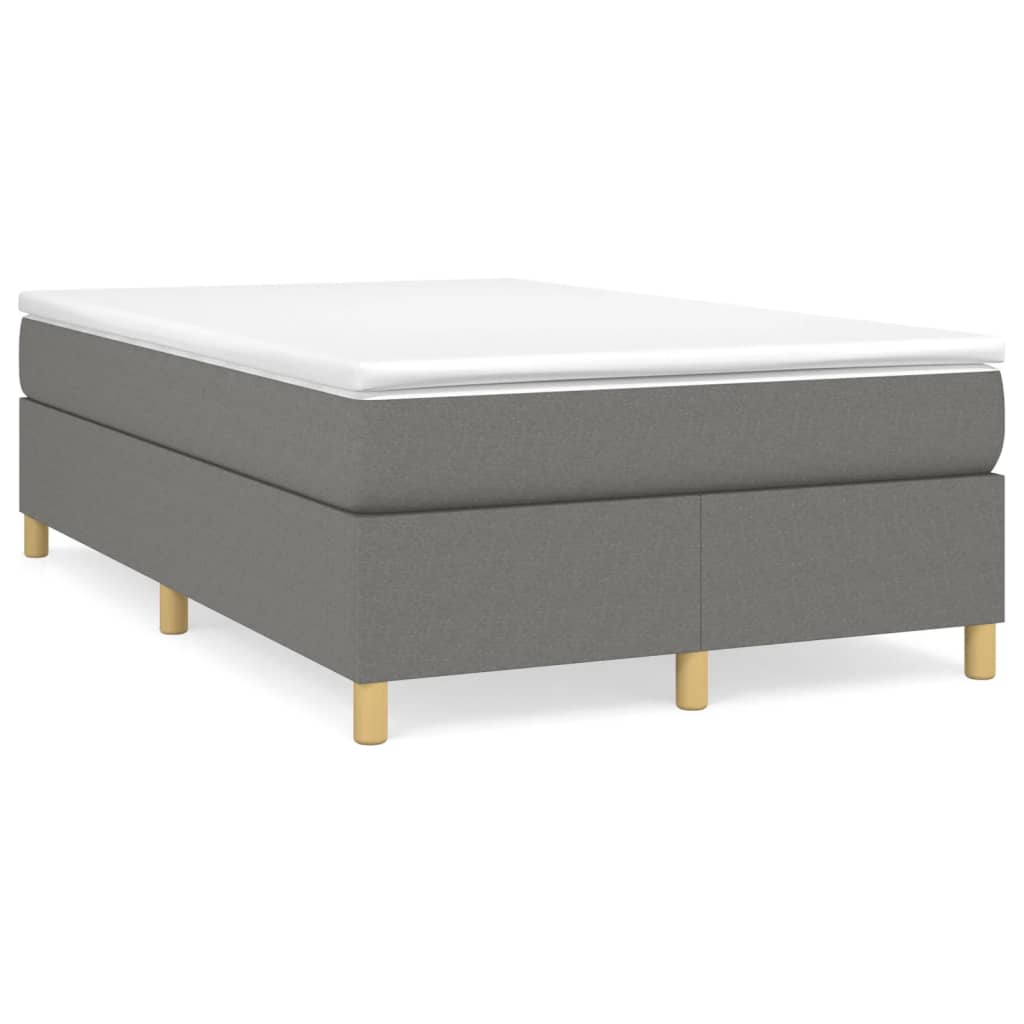 Cadre de lit sans matelas gris foncé 120x200 cm tissu - XIOS