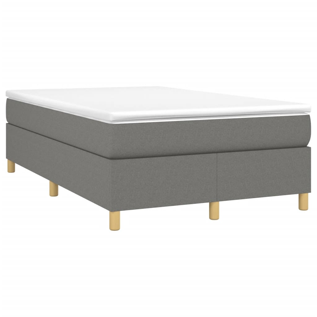 Cadre de lit sans matelas gris foncé 120x200 cm tissu - XIOS