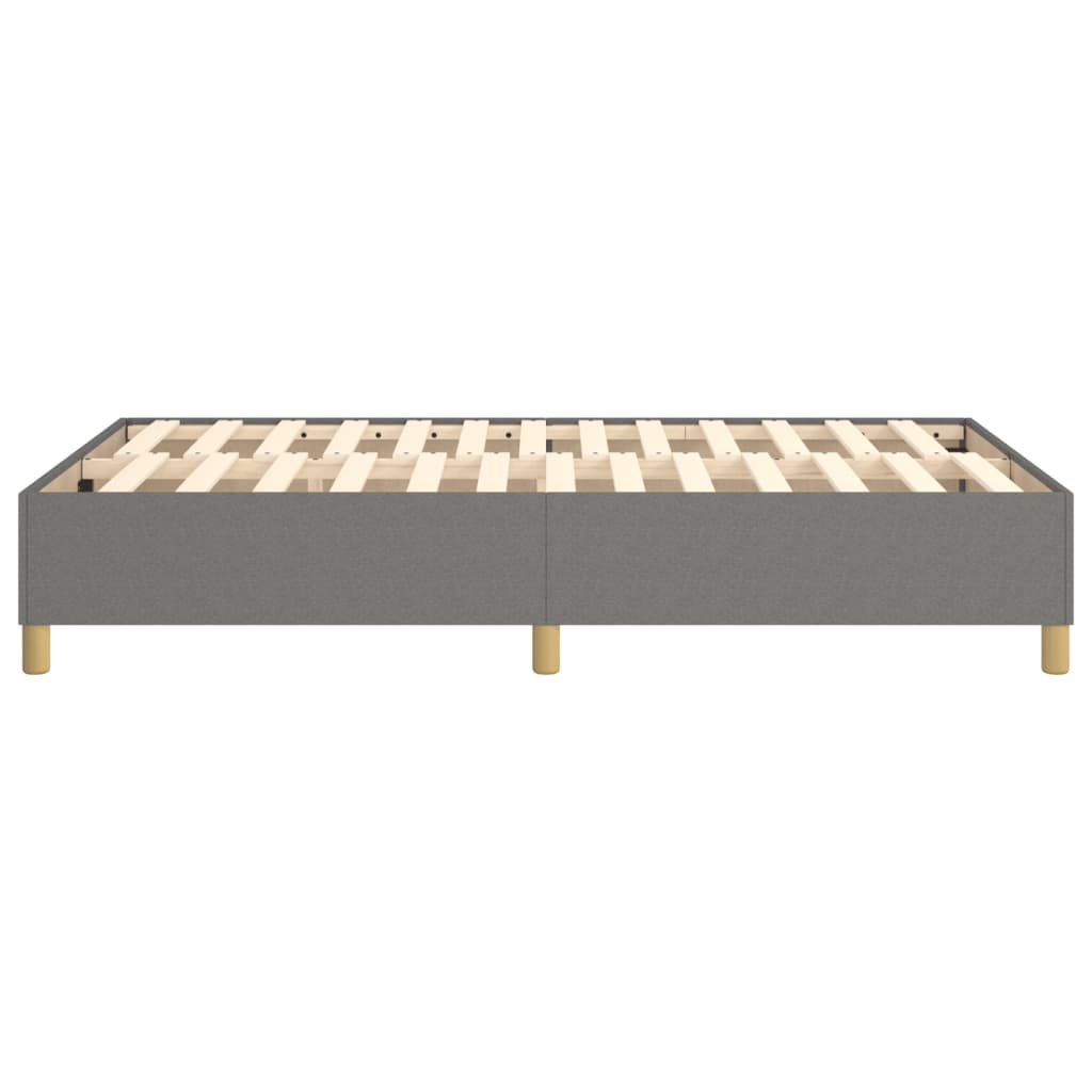 Cadre de lit sans matelas gris foncé 120x200 cm tissu - XIOS