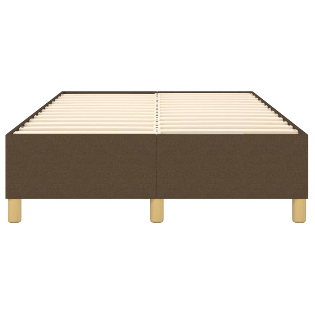 Cadre de lit à ressorts marron foncé 120x200 cm tissu - XIOS