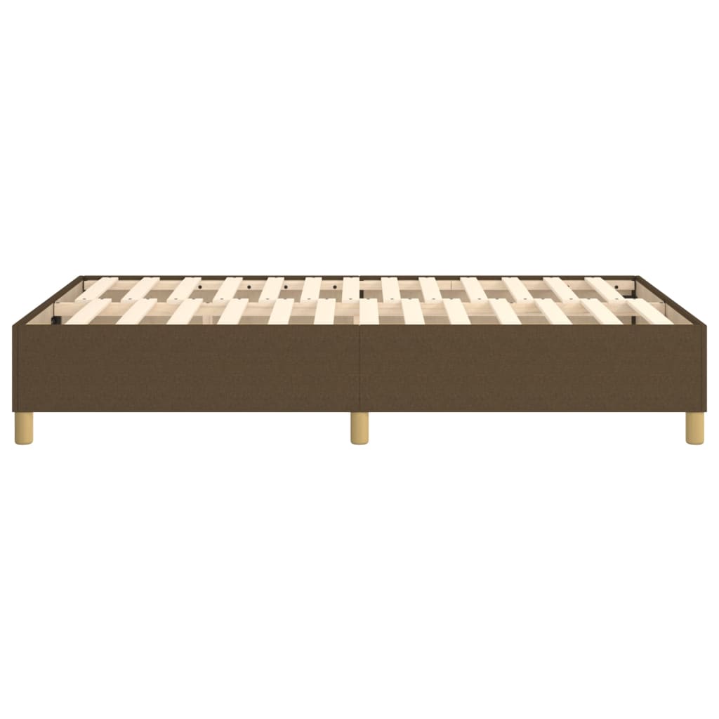 Cadre de lit à ressorts marron foncé 120x200 cm tissu - XIOS