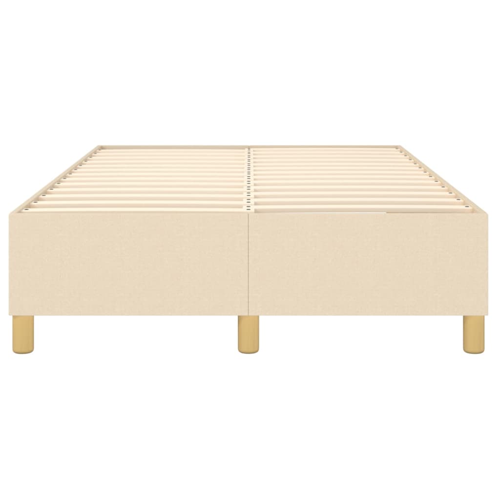 Cadre de lit sans matelas crème 120x200 cm tissu - XIOS