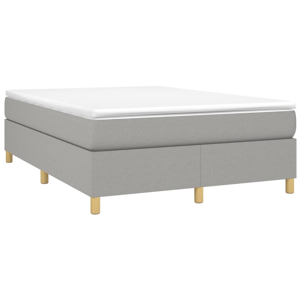 Cadre de lit sans matelas gris clair 140x190 cm tissu - XIOS