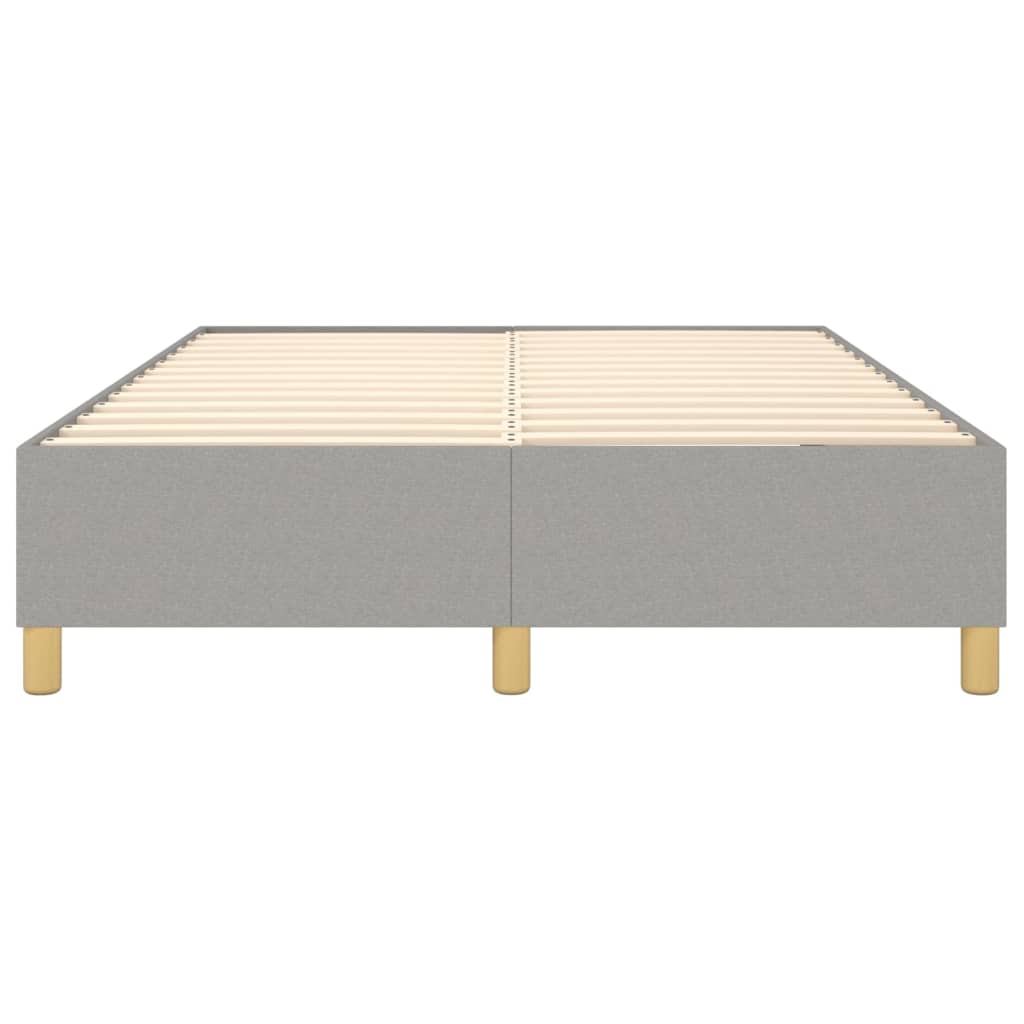 Cadre de lit sans matelas gris clair 140x190 cm tissu - XIOS