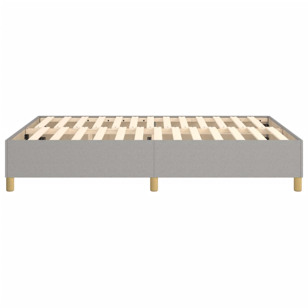 Cadre de lit sans matelas gris clair 140x190 cm tissu - XIOS