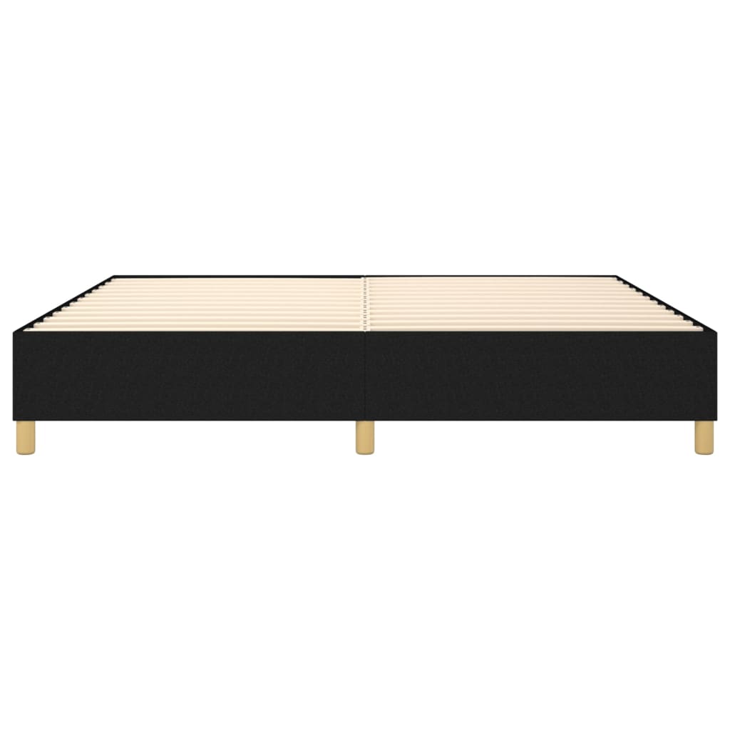 Cadre de lit sans matelas noir 140x190 cm tissu - XIOS