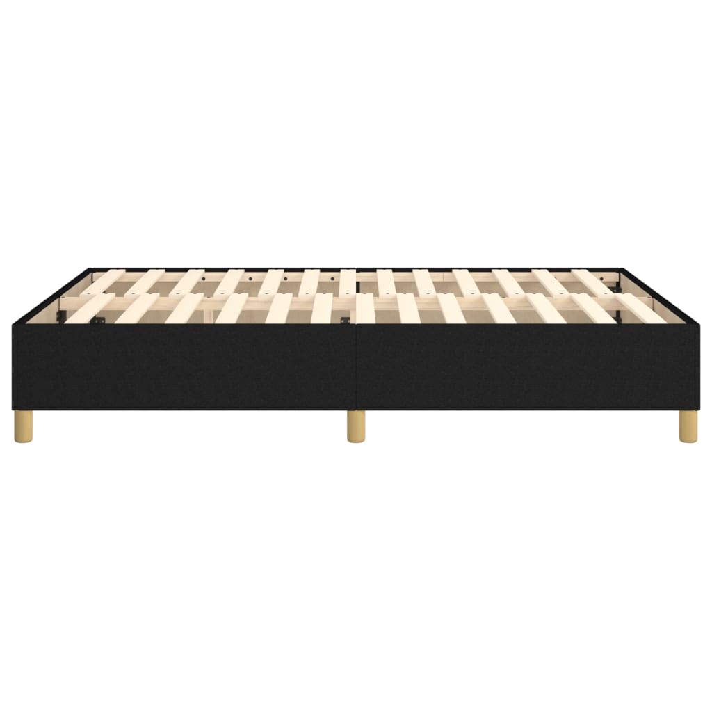 Cadre de lit sans matelas noir 140x190 cm tissu - XIOS