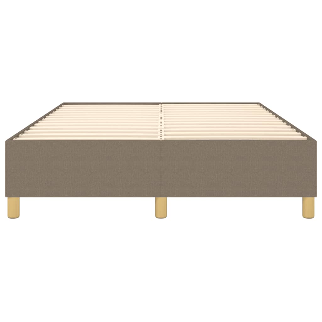 Cadre de lit à ressorts taupe 140x190 cm tissu - XIOS