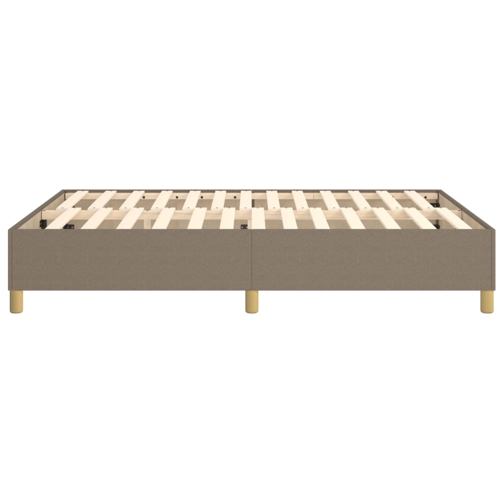 Cadre de lit à ressorts taupe 140x190 cm tissu - XIOS