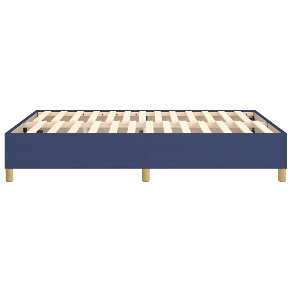 Cadre de lit sans matelas bleu 140x190 cm tissu - XIOS