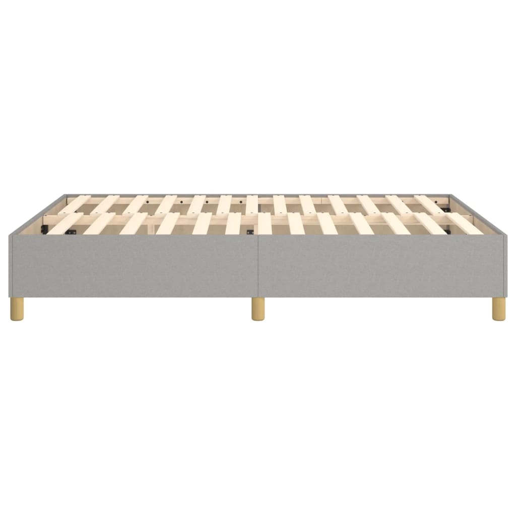 Cadre de lit sans matelas gris clair 140x200 cm tissu - XIOS