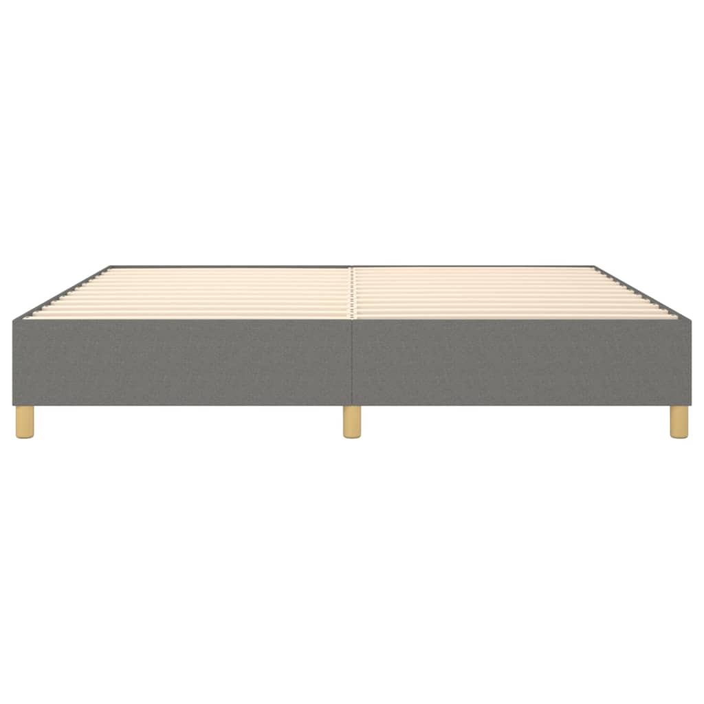 Cadre de lit sans matelas gris foncé 140x200 cm tissu - XIOS