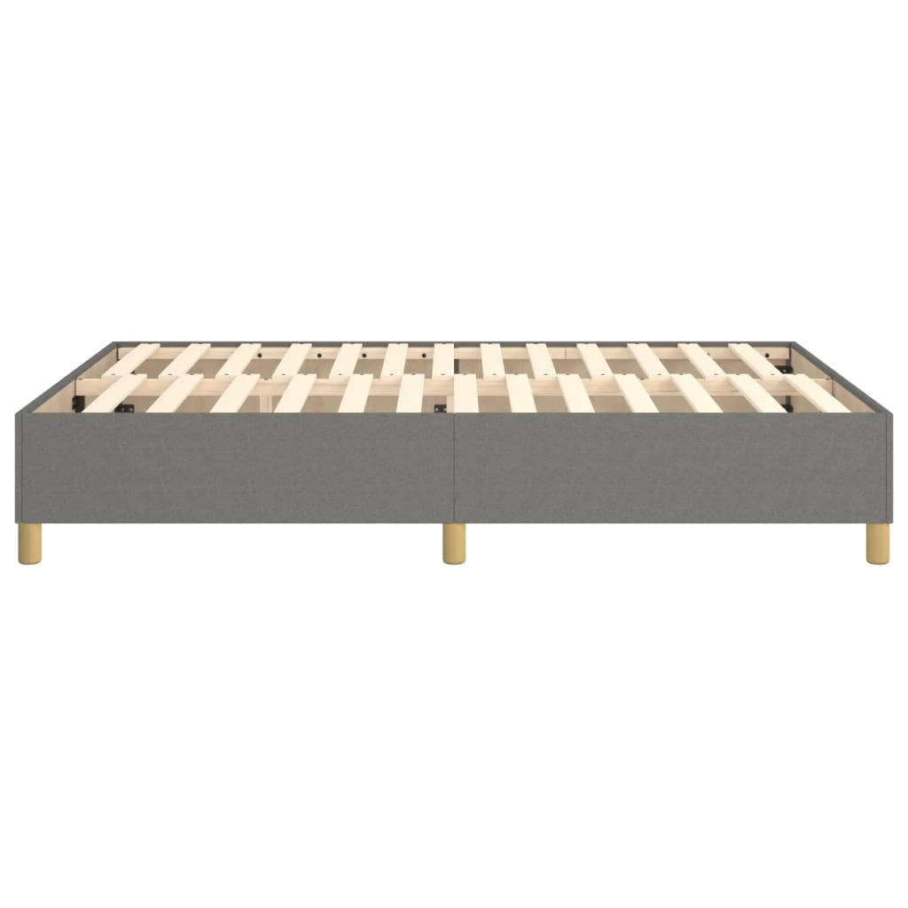 Cadre de lit sans matelas gris foncé 140x200 cm tissu - XIOS