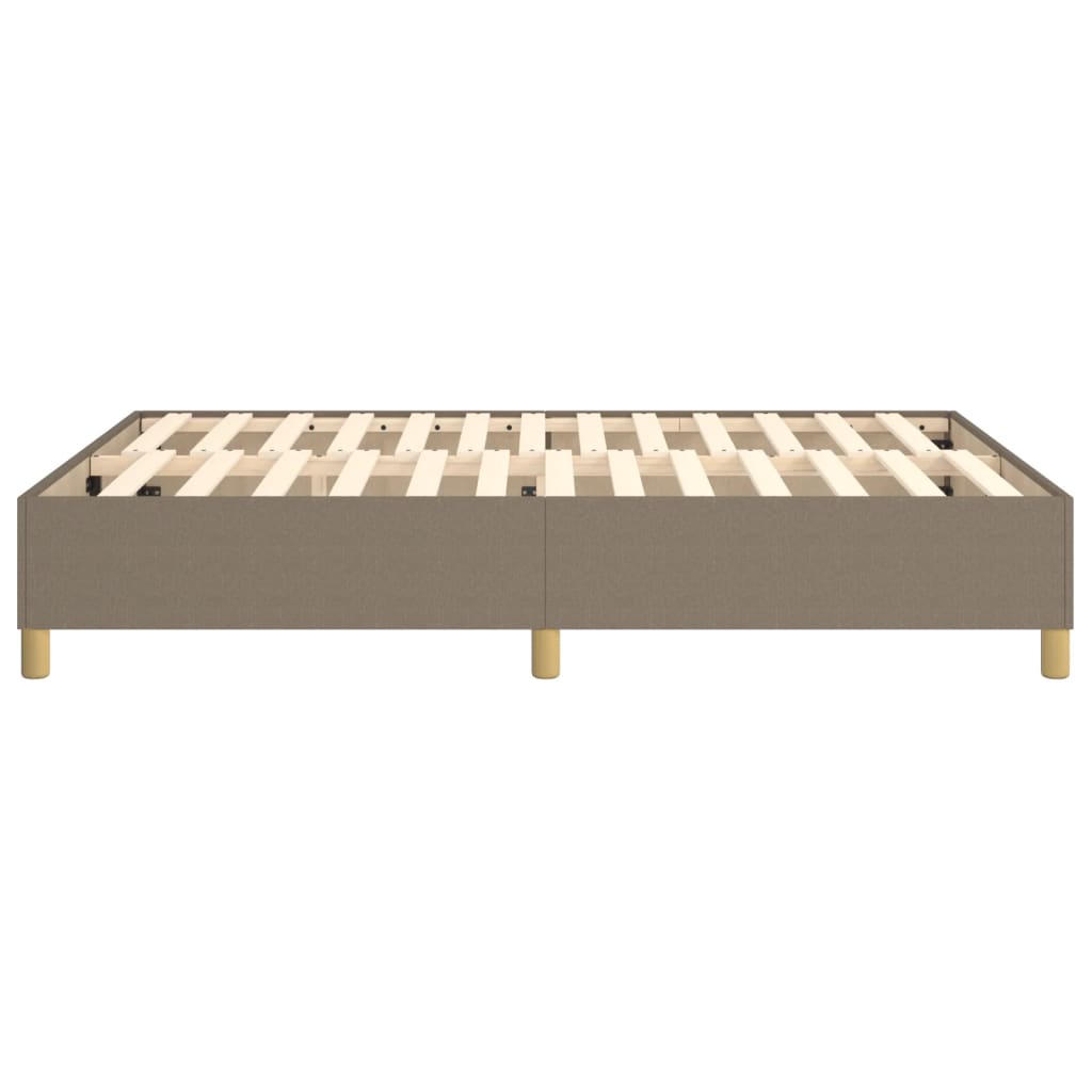 Cadre de lit sans matelas taupe 140x200 cm tissu - XIOS