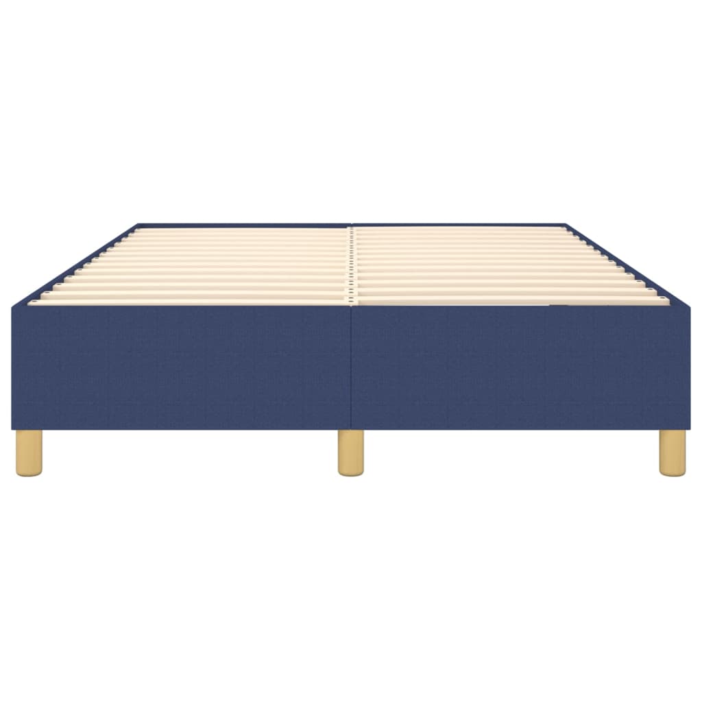 Cadre de lit sans matelas bleu 140x200 cm tissu - XIOS