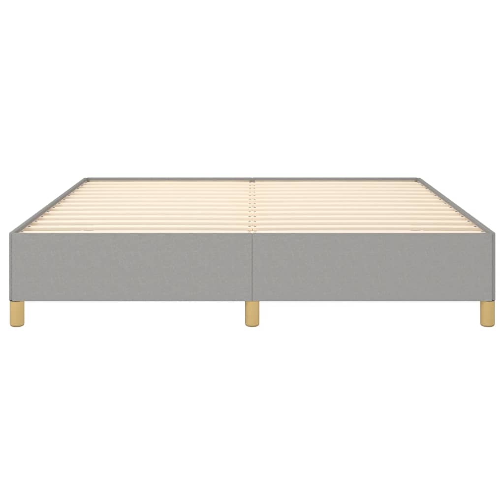 Cadre de lit sans matelas gris clair 160x200 cm tissu - XIOS