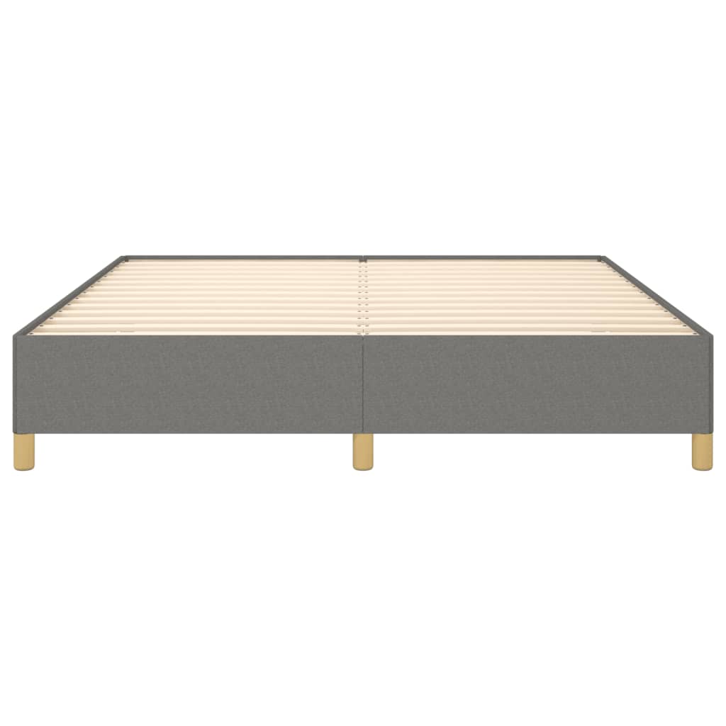 Cadre de lit sans matelas gris foncé 160x200 cm tissu - XIOS