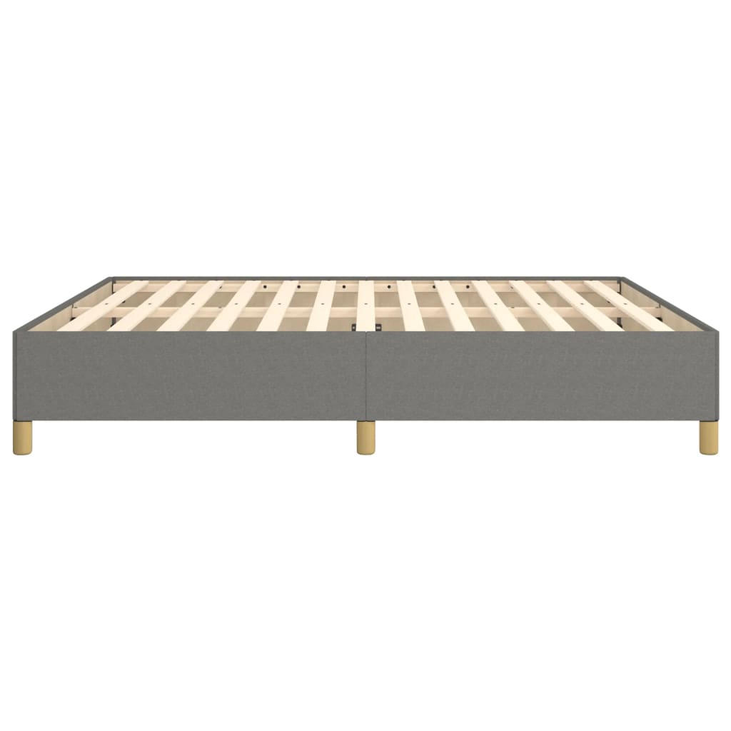Cadre de lit sans matelas gris foncé 160x200 cm tissu - XIOS