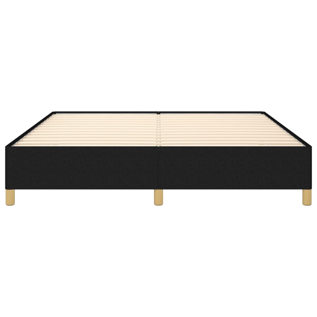 Cadre de lit sans matelas noir 160x200 cm tissu - XIOS