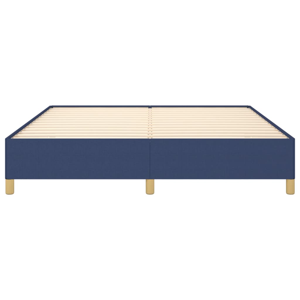 Cadre de lit sans matelas bleu 160x200 cm tissu - XIOS