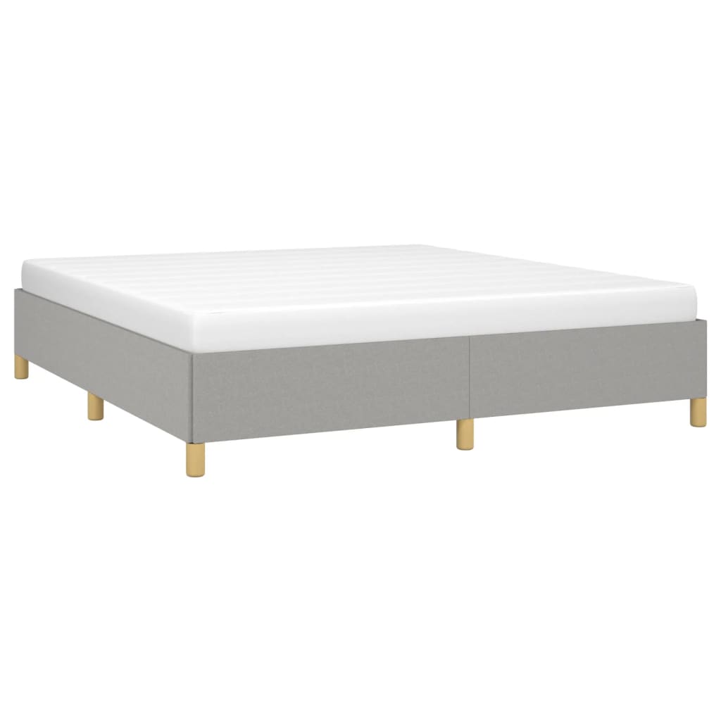 Cadre de lit sans matelas gris clair 180x200 cm tissu - XIOS