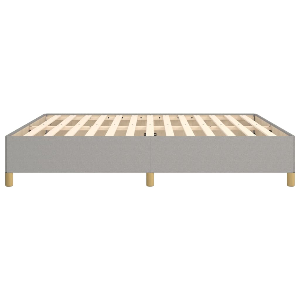 Cadre de lit sans matelas gris clair 180x200 cm tissu - XIOS