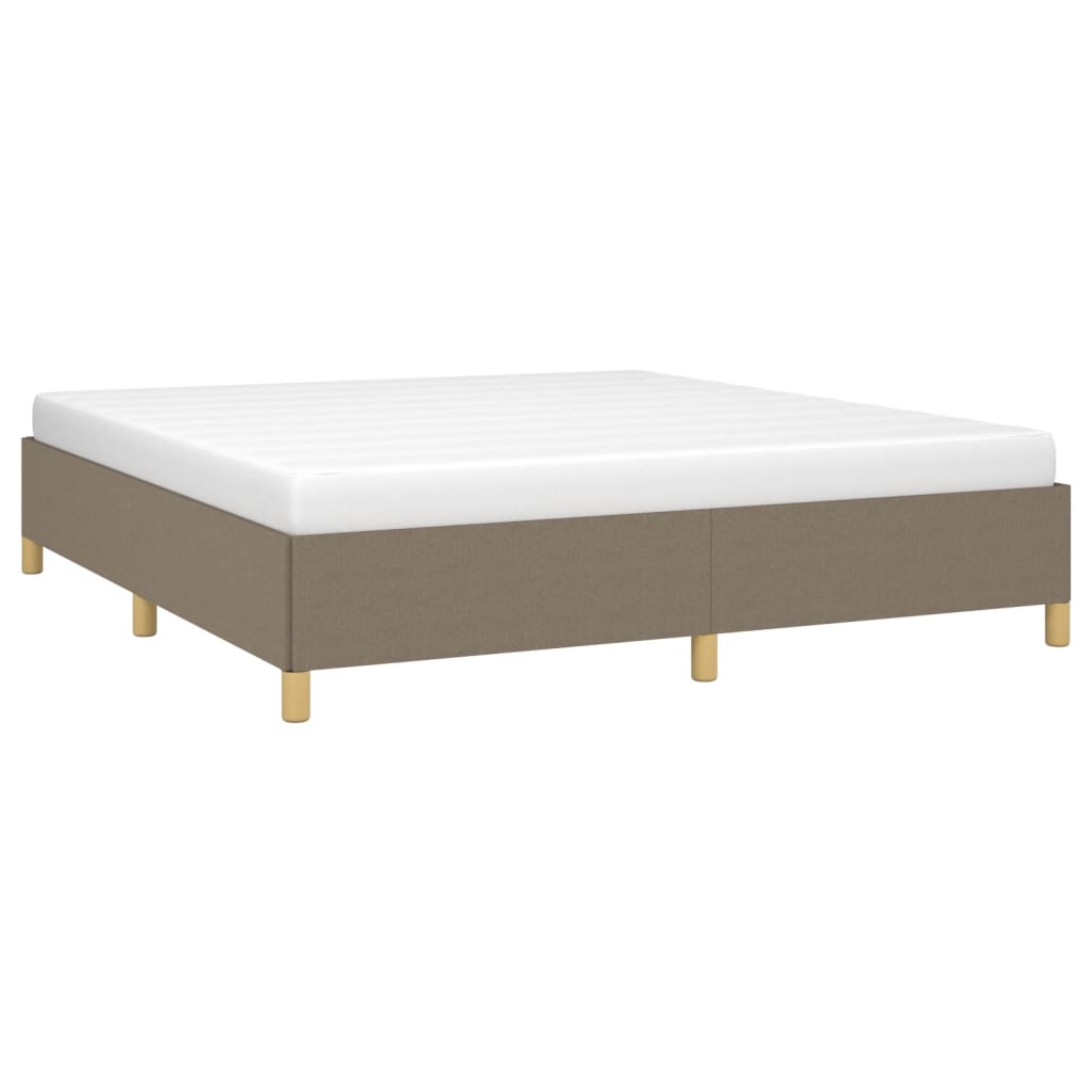 Cadre de lit sans matelas taupe 180x200 cm tissu - XIOS