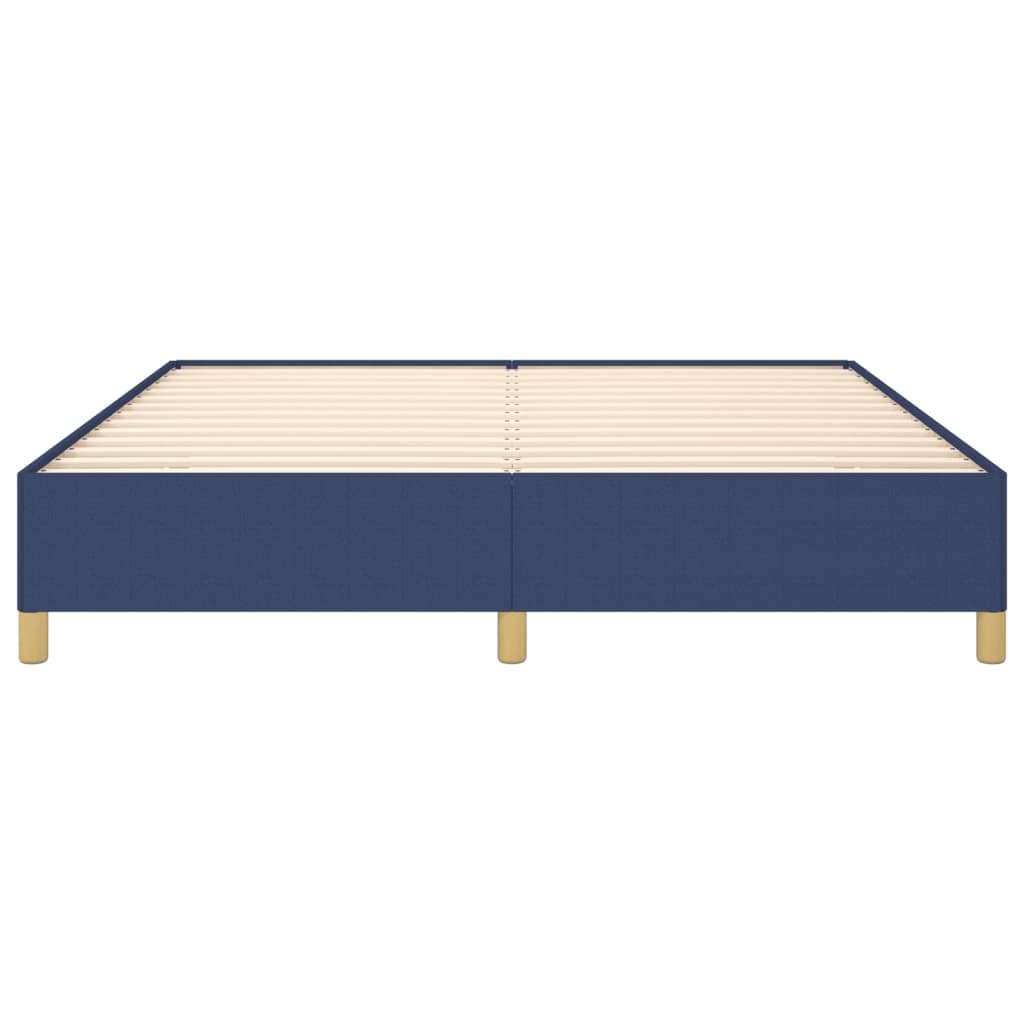 Cadre de lit sans matelas bleu 180x200 cm tissu - XIOS
