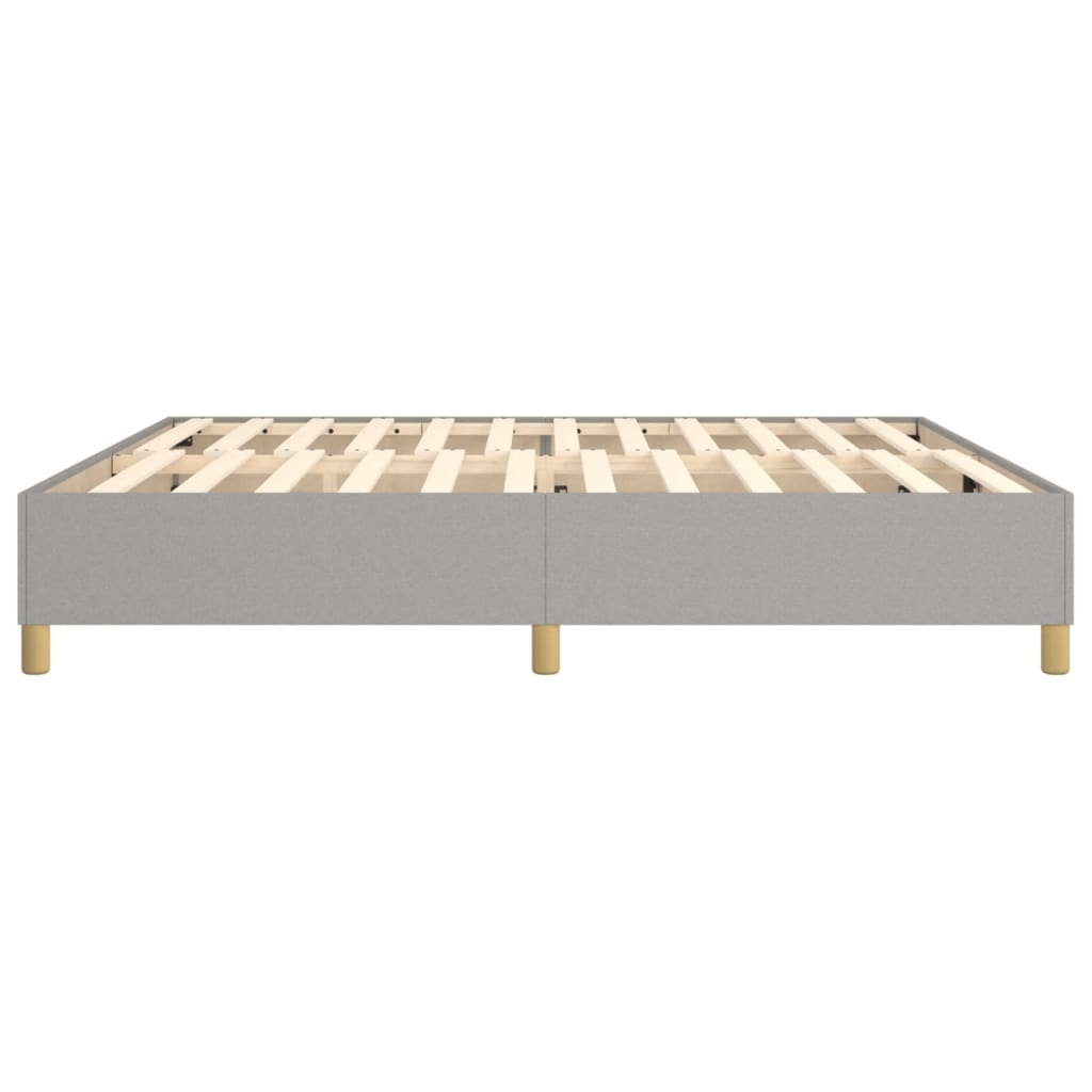 Cadre de lit sans matelas gris clair 200x200 cm tissu - XIOS