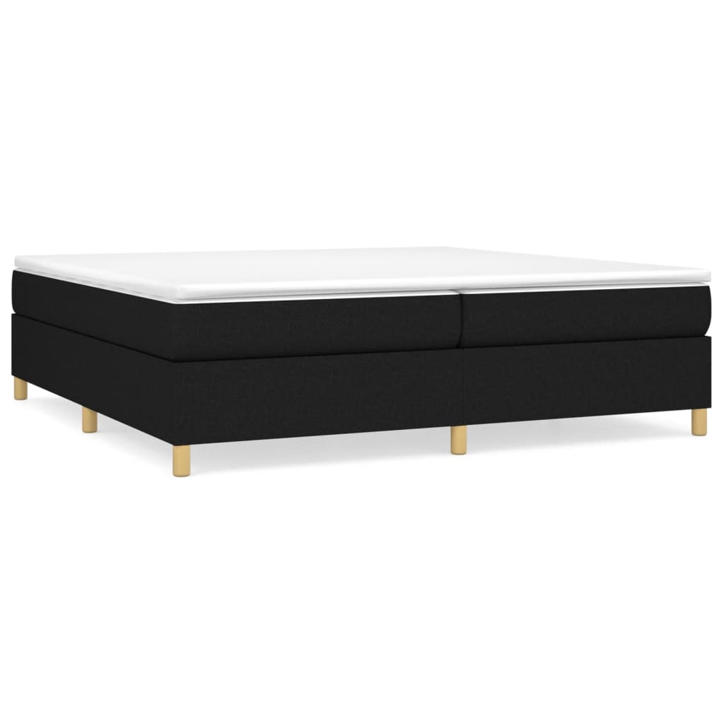 Cadre de lit sans matelas noir 200x200 cm tissu - XIOS