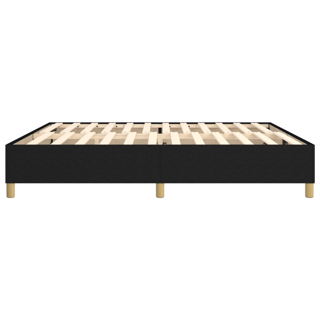 Cadre de lit sans matelas noir 200x200 cm tissu - XIOS