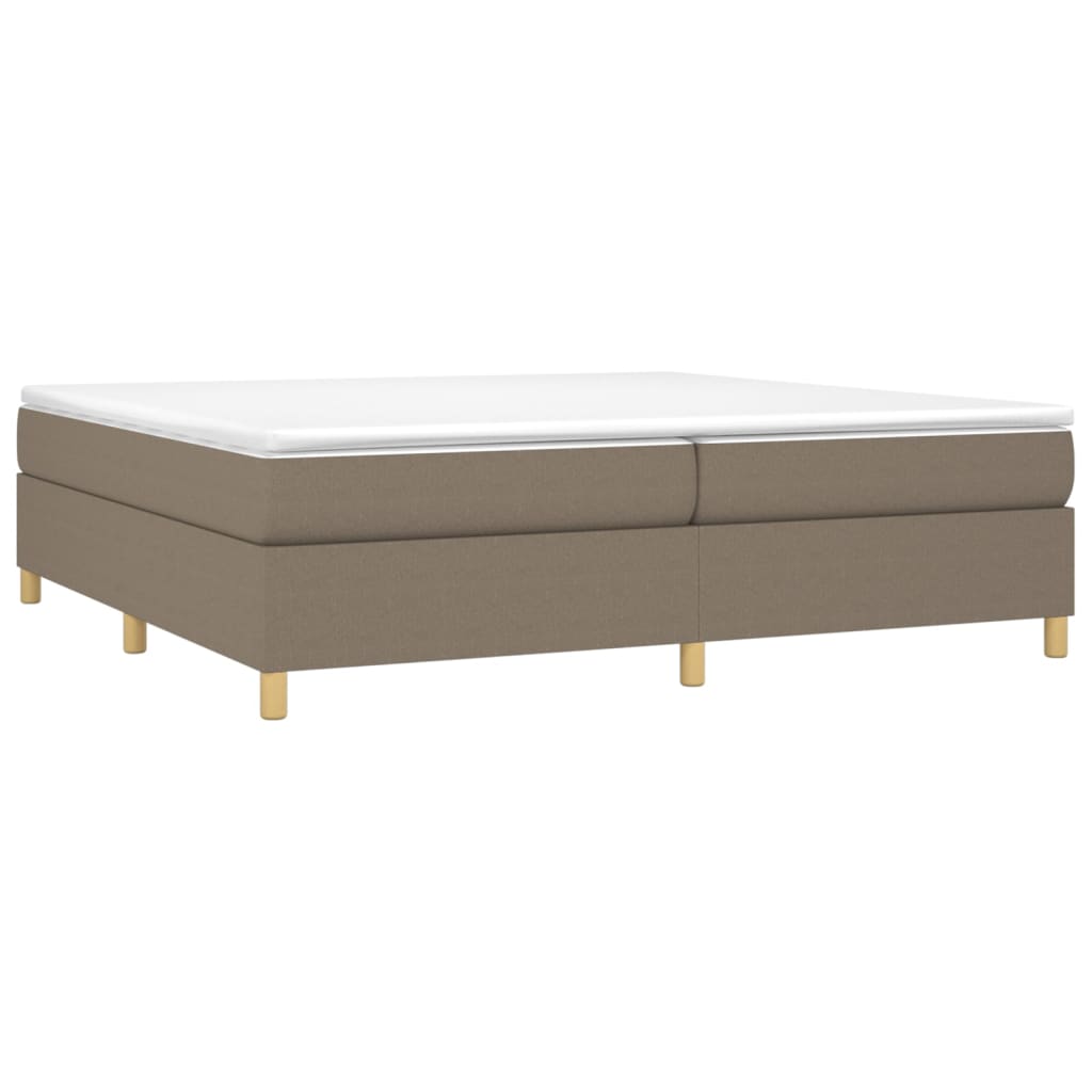 Cadre de lit sans matelas taupe 200x200 cm tissu - XIOS