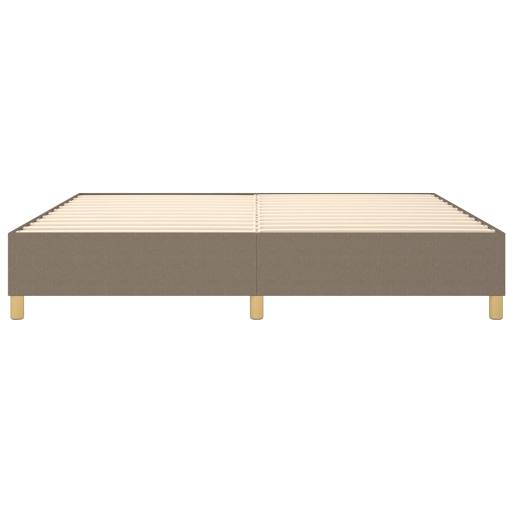 Cadre de lit sans matelas taupe 200x200 cm tissu - XIOS