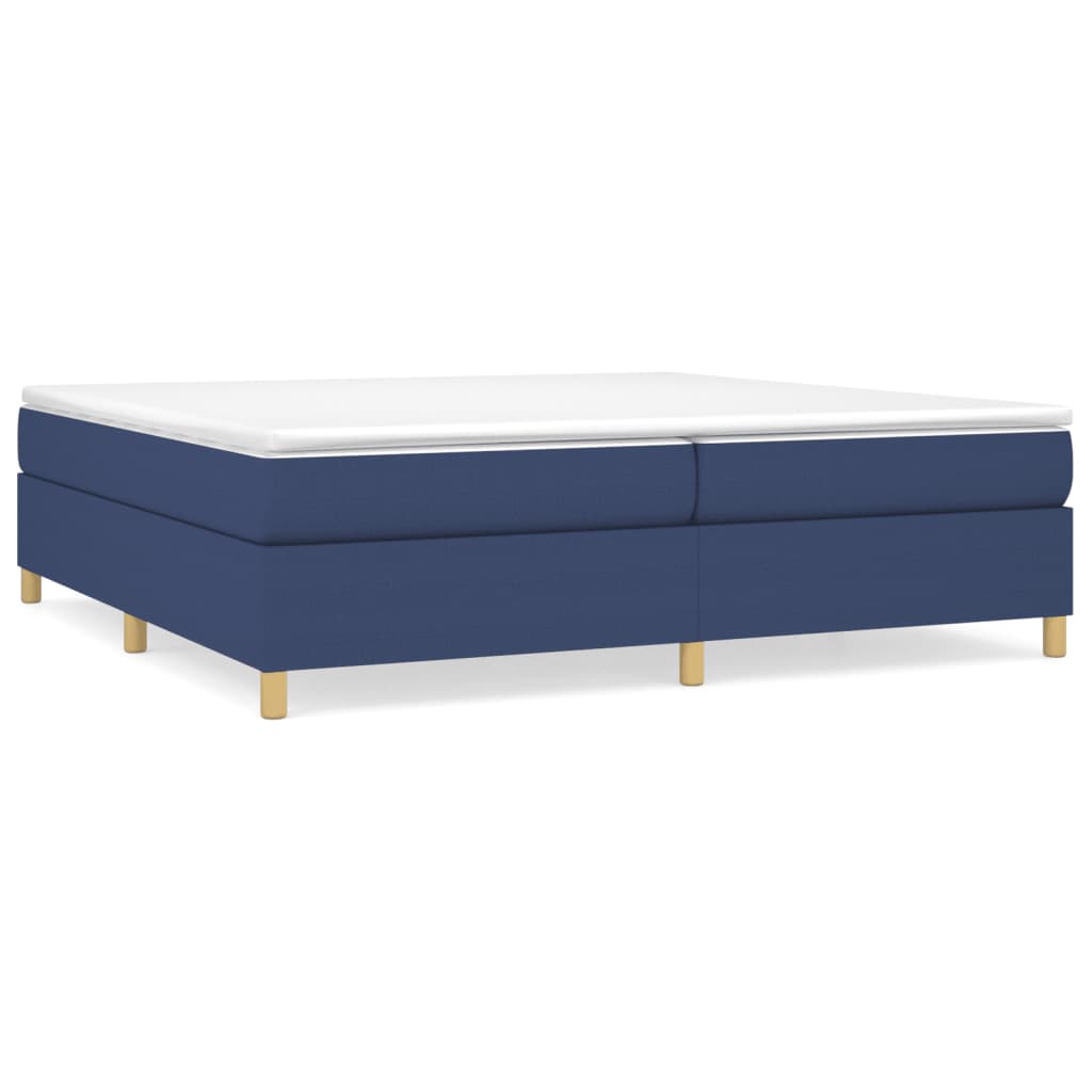 Cadre de lit sans matelas bleu 200x200 cm tissu - XIOS