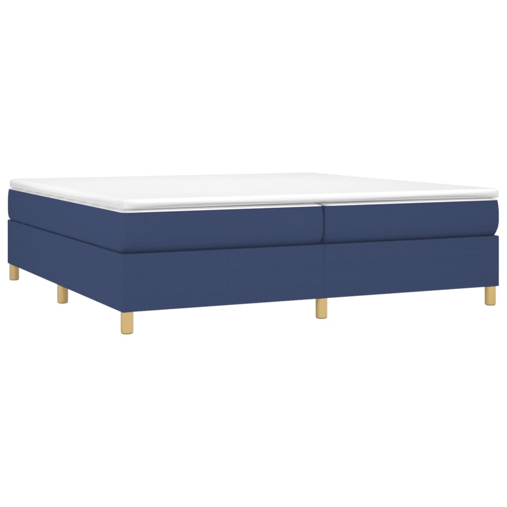 Cadre de lit sans matelas bleu 200x200 cm tissu - XIOS