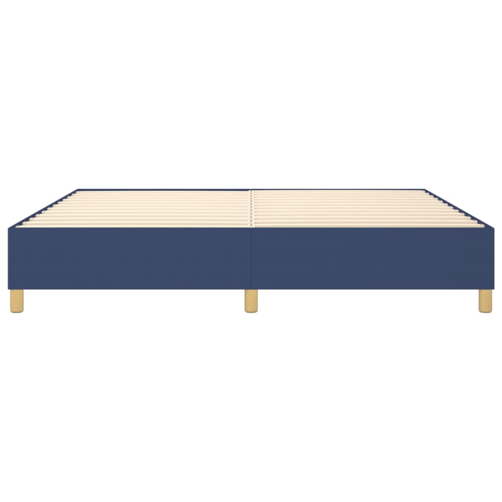 Cadre de lit sans matelas bleu 200x200 cm tissu - XIOS