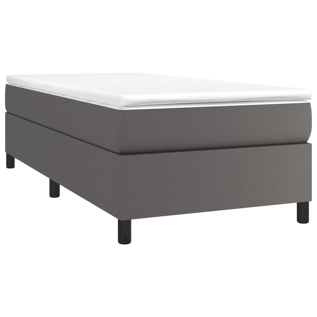 Cadre de lit sans matelas gris 90x200 cm similicuir - XIOS