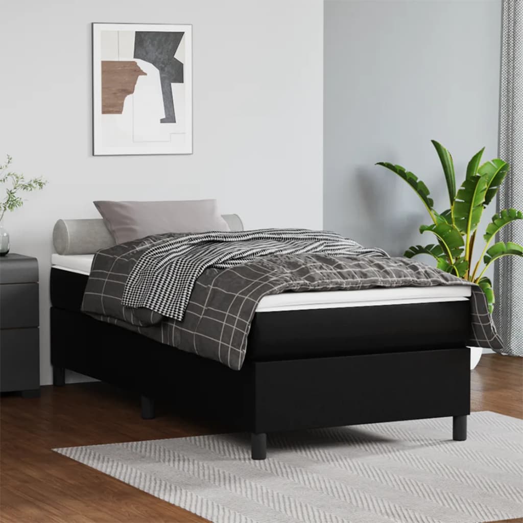 Cadre de lit sans matelas noir 100x200 cm similicuir - XIOS