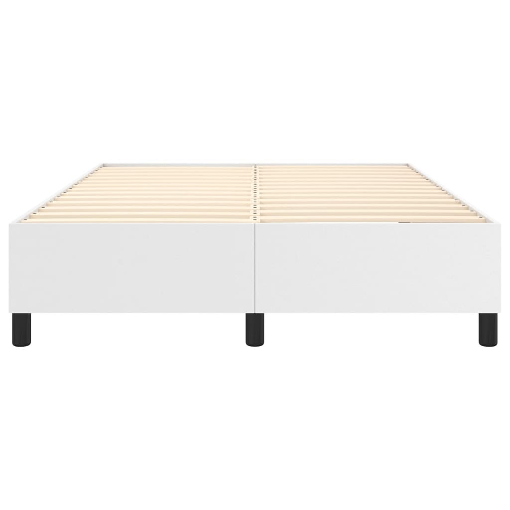 Cadre de lit sans matelas blanc 140x190 cm similicuir - XIOS