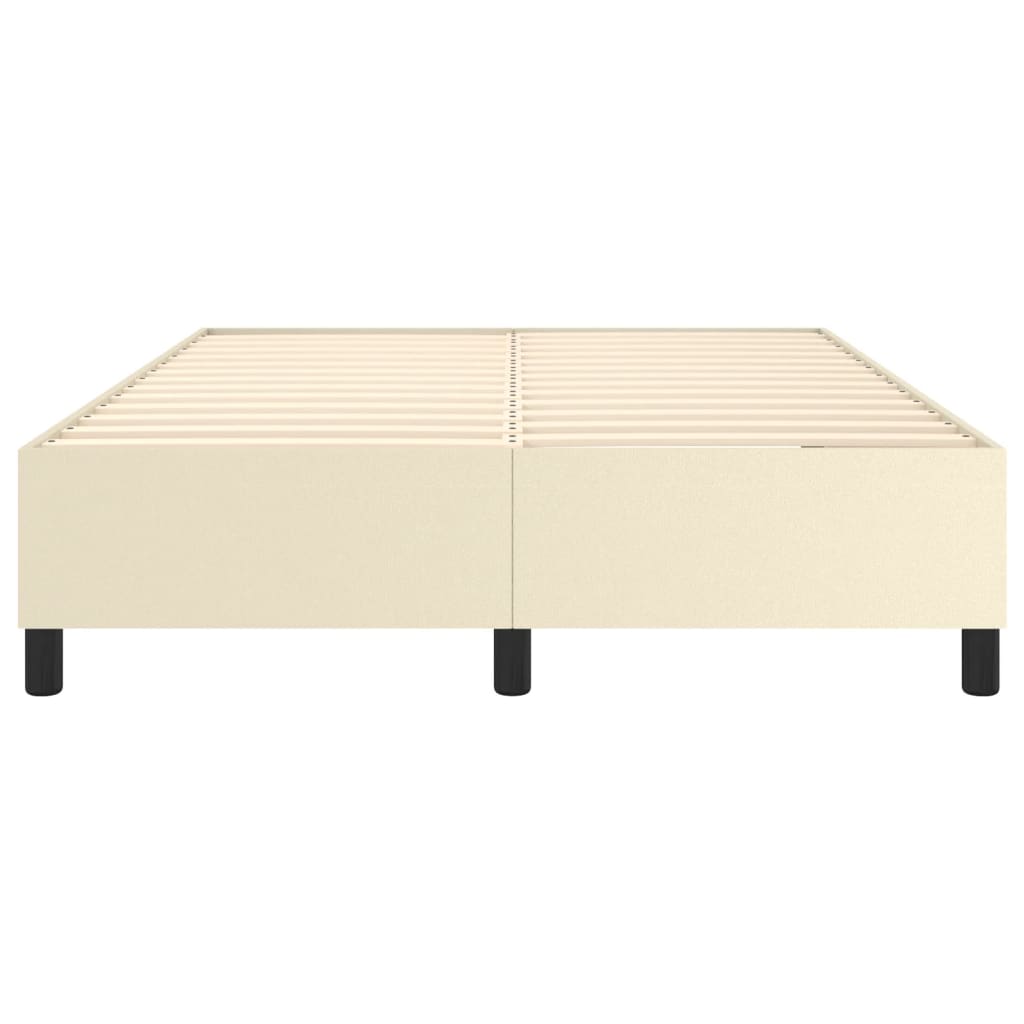 Cadre de lit sans matelas crème 140x190 cm similicuir - XIOS