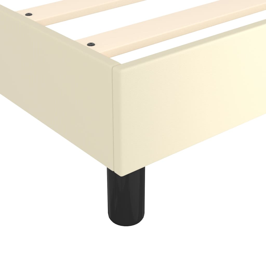 Cadre de lit sans matelas crème 140x190 cm similicuir - XIOS