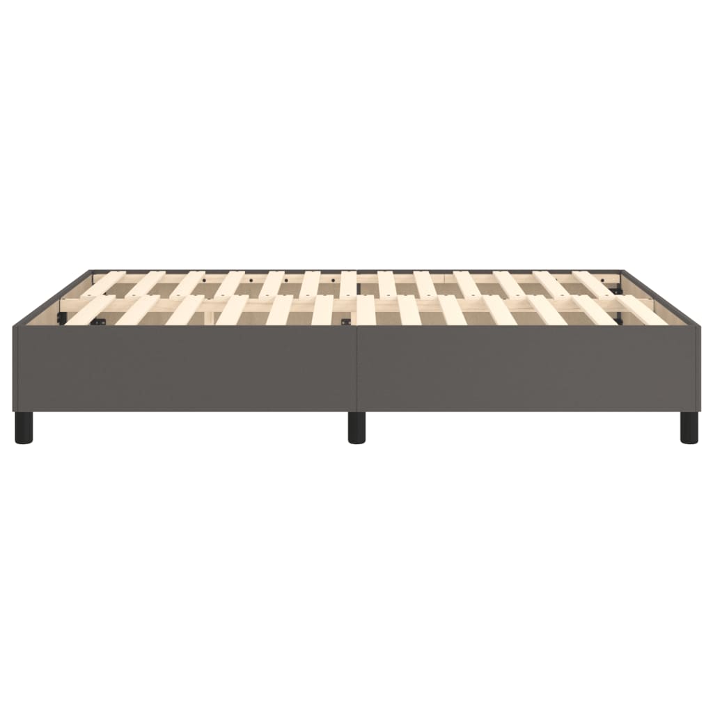 Cadre de lit sans matelas gris 140x190 cm similicuir - XIOS