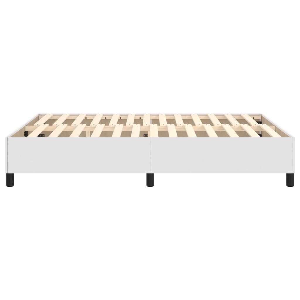 Cadre de lit sans matelas blanc 140x200 cm similicuir - XIOS