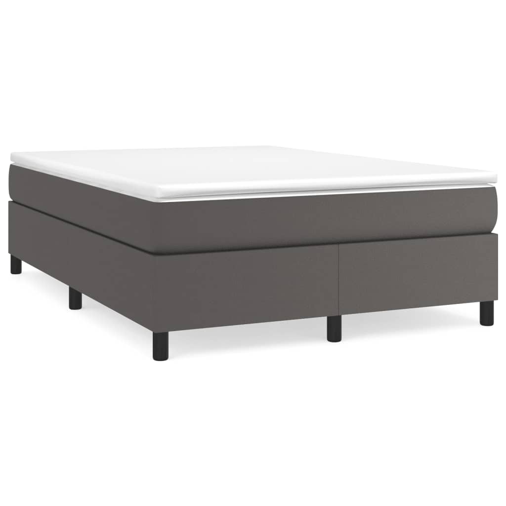 Cadre de lit sans matelas gris 140x200 cm similicuir - XIOS