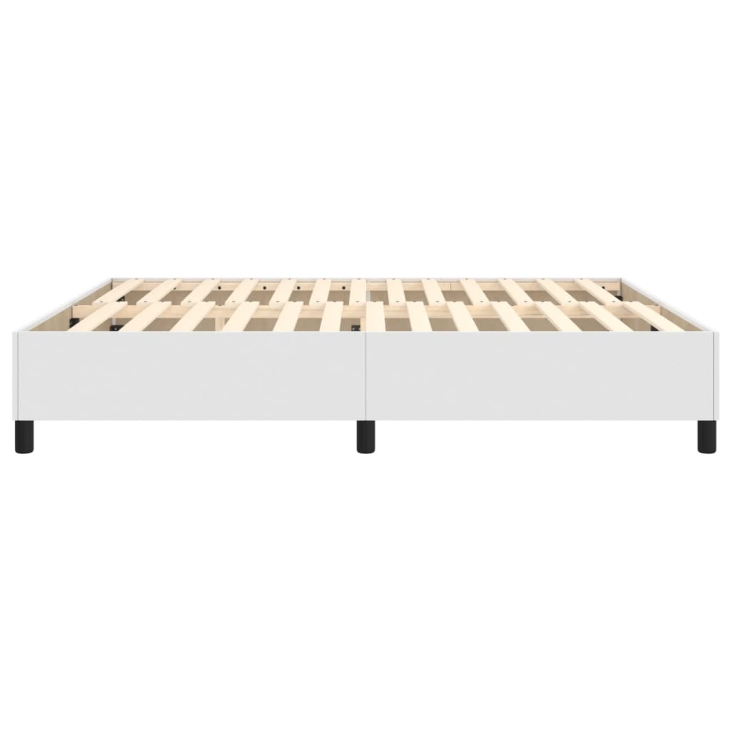 Cadre de lit sans matelas blanc 160x200 cm similicuir - XIOS
