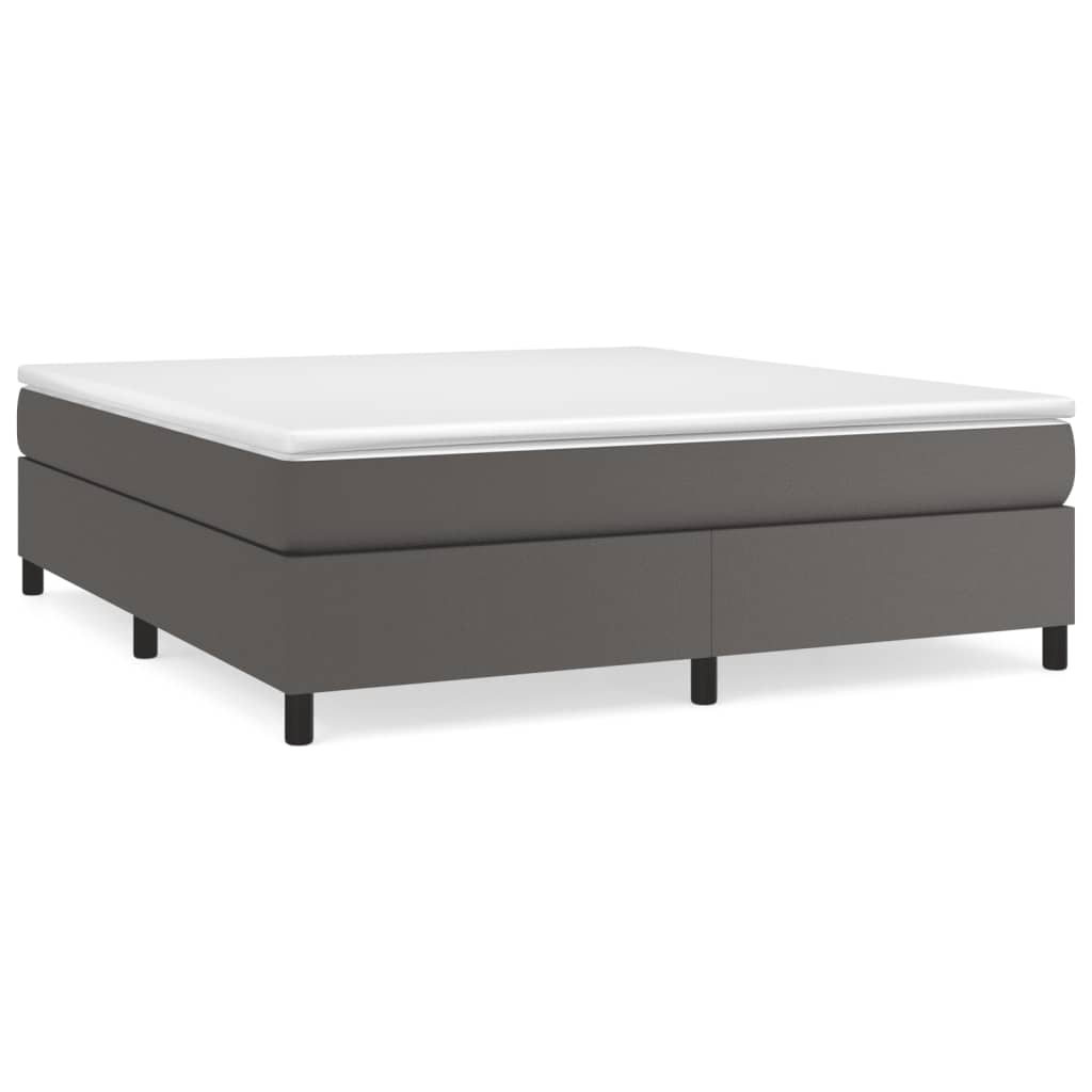 Cadre de lit sans matelas gris 160x200 cm similicuir - XIOS